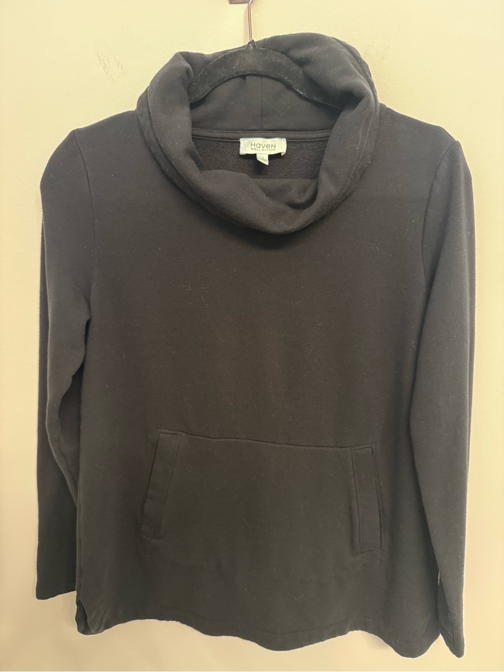 Haven Well Within Black Cowl Neck Pullover Sweatshirt
